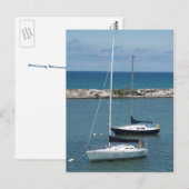 Zeilboten op Meer Ontario Briefkaart (Voorkant / Achterkant)