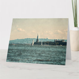 ZEILBOTEN OP NEW YORK BAY Jumbo Wenskaart Kaart
