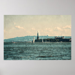 ZEILBOTEN OP NEW YORK BAY POSTER