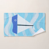 Zeilboten op oceaangolven bad handdoek (Handdoek)
