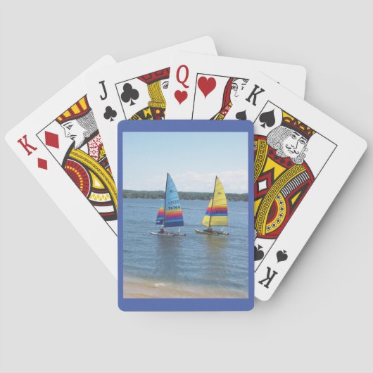 Zeilboten op Silver Lake Pokerkaarten (Achterkant)