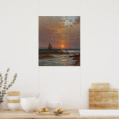 Zeilboten op Sunset Poster (Keuken)
