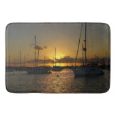 Zeilboten op zonsondergang badmat (Voorkant)