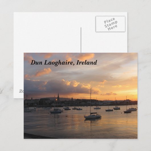 Zeilboten op zonsondergang briefkaart (Voorkant / Achterkant)