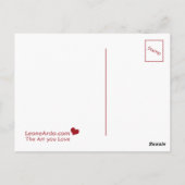 Zeilboten op zonsondergang briefkaart (Achterkant)