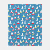 Zeilboten Patroon Fleece Deken (Voorkant)