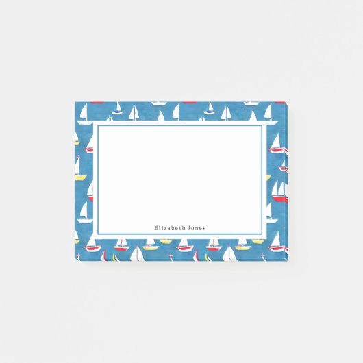 Zeilboten Patroon Post-it® Notes (Voorkant)
