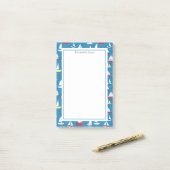 Zeilboten Patroon Post-it® Notes (Op bureau)