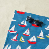 Zeilboten Patroon Strandlaken (In situ)