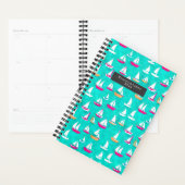 Zeilboten Patroonroze en Blauwgroen Planner (Display)