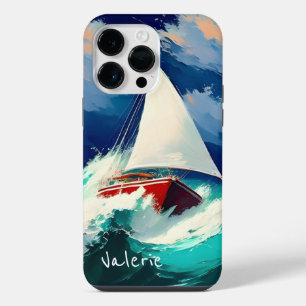 Zeilboten Racen in Heavy Zeeen iPhone 14 Pro Max Hoesje