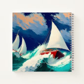 Zeilboten Racen in Heavy Zeeen Notitieboek (Achterkant)