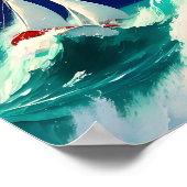 Zeilboten Racen in Heavy Zeeen Poster (Hoek)