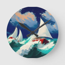 Zeilboten Racen in Heavy Zeeen Ronde Klok