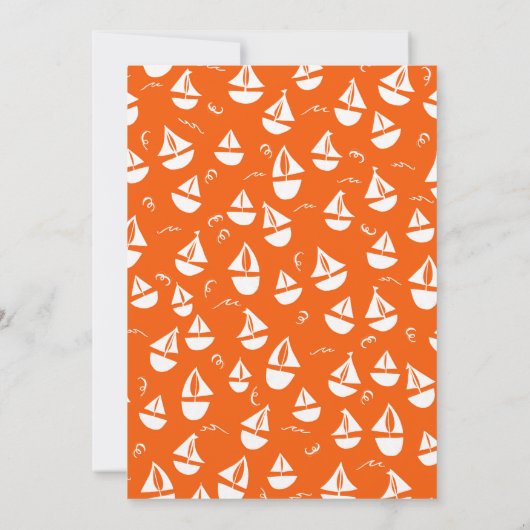 Zeilboten Schattige Strand Nautische Housewarming  Kaart (Achterkant)