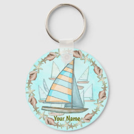 Zeilboten sleutelhanger