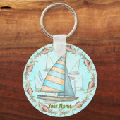 Zeilboten sleutelhanger (Voorkant)