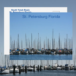 Zeilboten St Petersburg Florida Fotografisch  Briefkaart