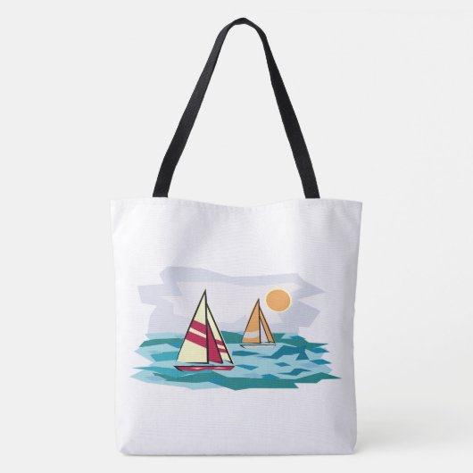 Zeilboten Tote Bag (Achterkant)