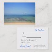 Zeilboten Tropisch water - Cadeaubon Kortingskaartje (Voorkant / Achterkant)