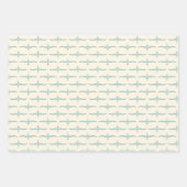 Zeilboten, tropische palmbomen, oceaanvogels inpakpapier vel (Voorkant 2)