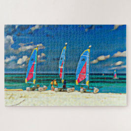 Zeilboten Tropische strand Vacking Legpuzzel
