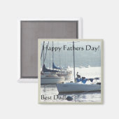Zeilboten Vaders Dag Magneet (Voorkant / Achterkant)