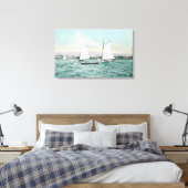 Zeilboten van Alameda BeachAlameda, CA Canvas Afdruk (Insitu (Slaapkamer))