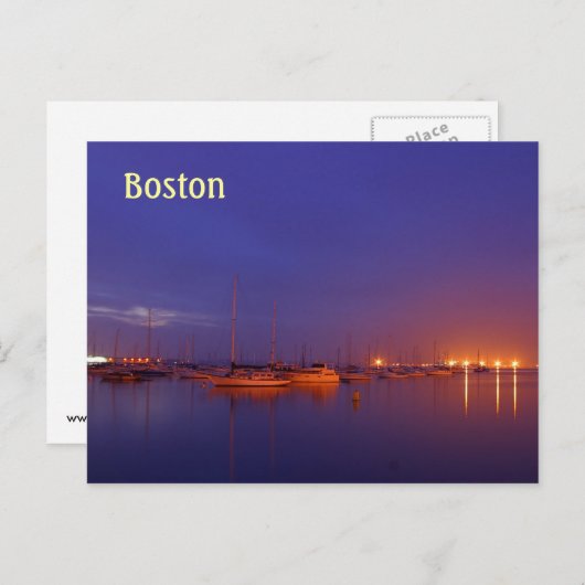 Zeilboten van Boston in de jachthaven in het schem Briefkaart (Voorkant / Achterkant)
