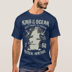 Zeilboten van de oceaan, Nautisch erfgoed T-shirt
