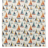 Zeilboten varen douchegordijn (Voorkant)