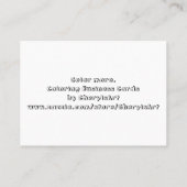 Zeilboten Visitekaartjes (Achterkant)