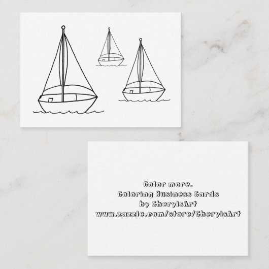 Zeilboten Visitekaartjes (Voorkant / Achterkant)