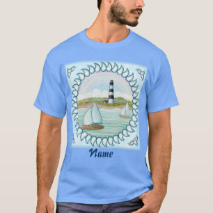 Zeilboten Vuurtoren T-shirt