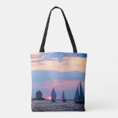 Zeilboten Zonneboten Canvas tas (Achterkant)