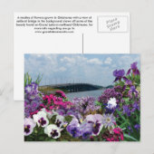 Zeilbrug en bloemen 15r1 briefkaart (Voorkant / Achterkant)