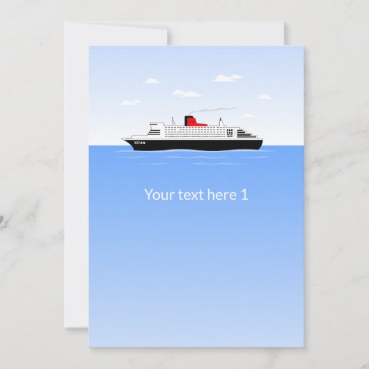 Zeilcruiseschip Kaart (Voorkant)