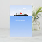 Zeilcruiseschip Kaart (Staand voorkant)
