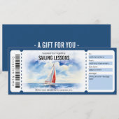 Zeilcursus Cadeau Bon Kaart (Voorkant / Achterkant)