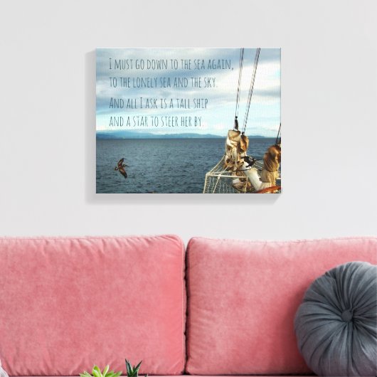 Zeilen aan de kust Zee Fever Print (Insitu (Woonkamer))