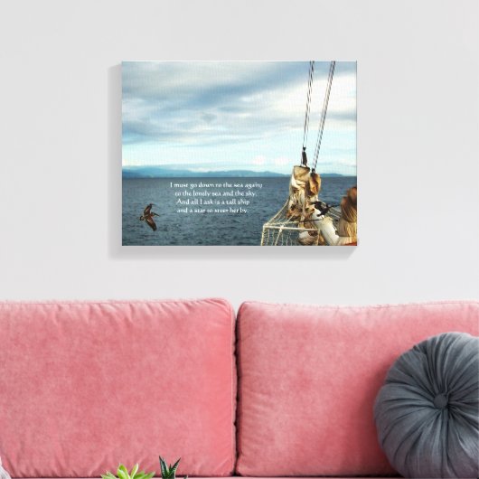 Zeilen aan de kust Zee Fever Print (Insitu (Woonkamer))