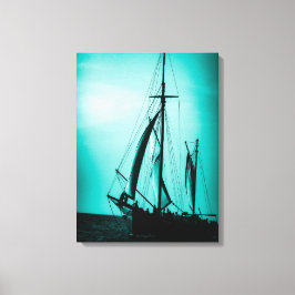 Zeilen Aruba Schemering Diepzee Schuim Nevel (Port Canvas Afdruk