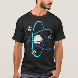 Zeilen Atom Captain Pet Anker Boaters Zeilboot T-shirt