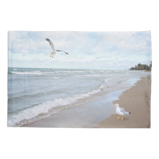 Zeilen bij de strand kussensloop (Achterkant)