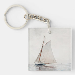 Zeilen bij Gloucester (ca.1880) door Winslow Homer Sleutelhanger