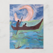 Zeilen bij maanlicht briefkaart (Voorkant)