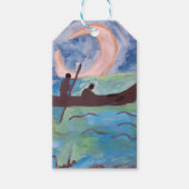 Zeilen bij maanlicht cadeaulabel (Voorkant)