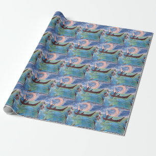Zeilen bij maanlicht cadeaupapier
