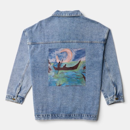 Zeilen bij maanlicht denim jacket (Achterkant)