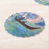 Zeilen bij maanlicht kartonnen onderzetters (Gekanteld)